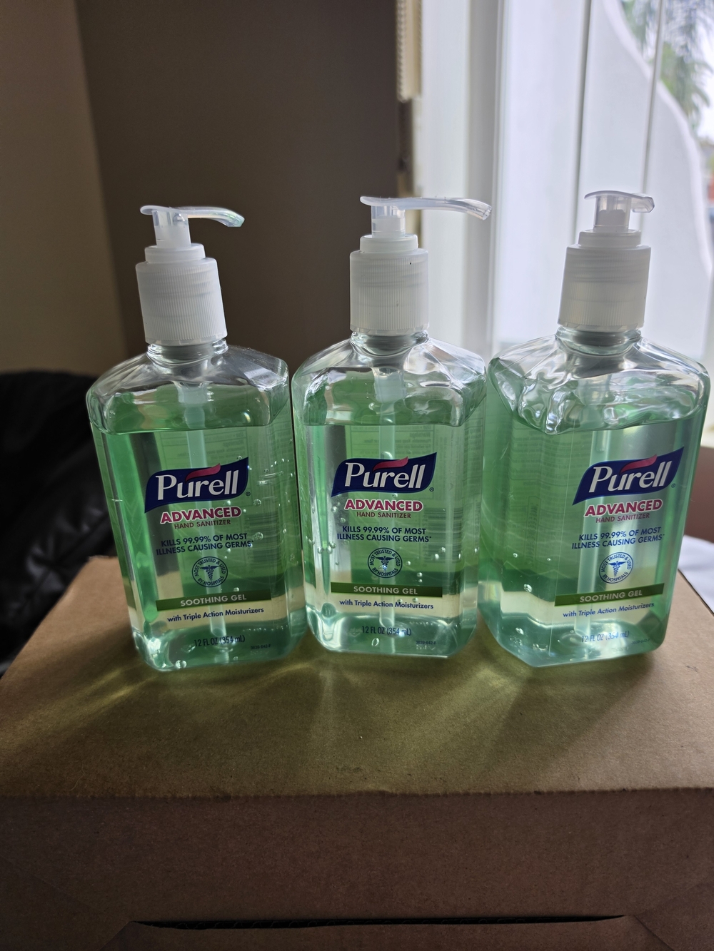 Bundle Of 3 Advanced Soothing Gel Hand Sanitizer 12 Fl. Oz
